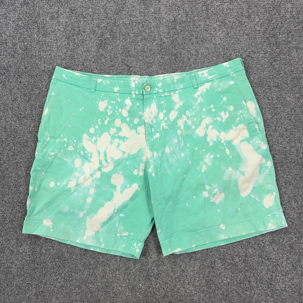 Southern Tide Shorts Mens 42 Green Bleach Dyed Cotton Spandex Chino Classic Fit